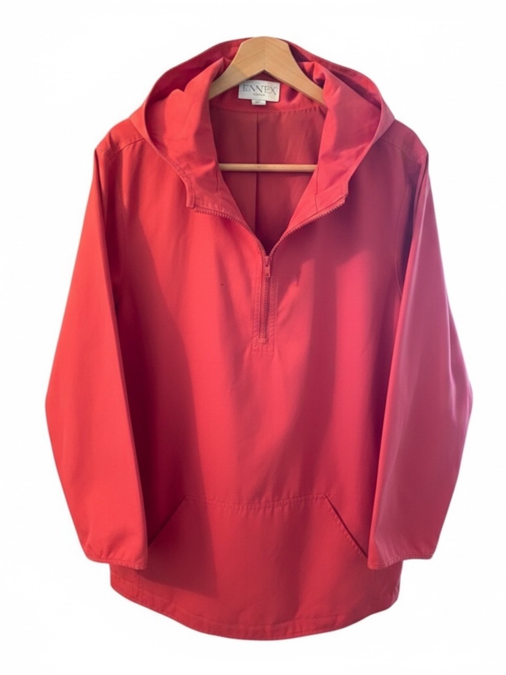 Women’s Red Rain Jacket With Hood Plus 3X